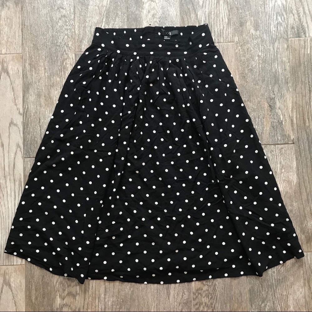 Polka Dot A-Line Skirt